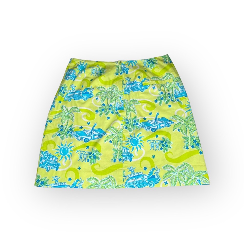 HTF: Lilly Pulitzer ๐งท Cruising Monkey Print Skirt ๐งท Yellow Blue ๐งท 6P Fits 4 6 - Picture 14 of 16